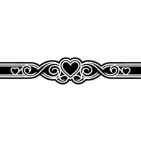 Intricate Celtic Heart Border, Vintage - Ornate, Elegant vector