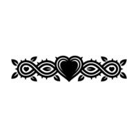 Elegant Heart Infinity Border - Decorative vector