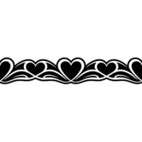 Art Nouveau Heart Border, Elegant Decorative Element - Floral vector