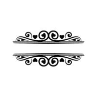 Elegant Decorative Divider, Vintage Scrollwork, Romantic Accent vector