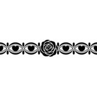 Art Deco Floral Border Romantic, Elegant, and Detailed vector