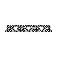 Intricate Celtic Heart Border, Vintage - Pattern, Symmetrical vector