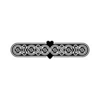 Intricate Celtic Border, Romantic Heart Accent vector