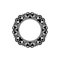 Elegant Heart Frame, Vintage Decorative Border - Invitation vector