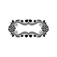 Elegant Floral Frame, Vintage Romance, Decorative Border - Scrollwork vector