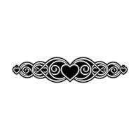 Intricate Celtic Heart Border, Vintage - Ornate, Textile vector
