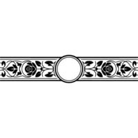 Elegant Floral Border, Vintage Element - Roundel vector