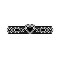 Intricate Celtic Heart Border, Vintage - Ornament, Symbol vector