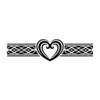 Celtic Heart Border, Intricate , Symbolic Ornamentation - Ornament vector