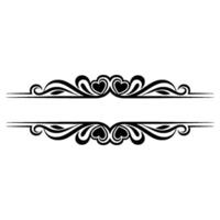 Elegant Decorative Divider with Heart Motifs vector