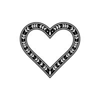 Elegant Heart Frame, Decorative Border, Vintage Illustration vector