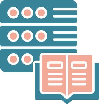 Database Streamlined UX Object vector