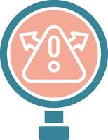 Warning Flat Shape Mark vector