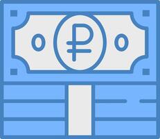 Ruble Detailed Line Badge vector