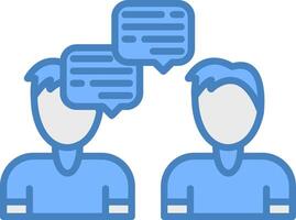 Conversation Detailed Line Badge vector