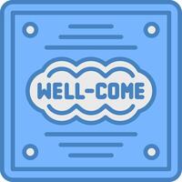 Welcome Bold Frame Object vector