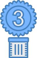 3rd Prize Light Tone Symbol vector