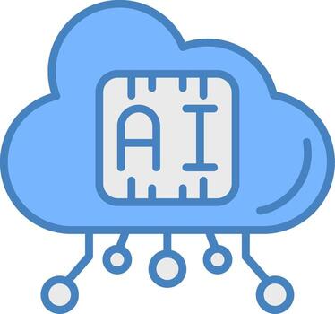 artificial inteligencia vibrante web modelo vector