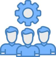 Teamwork Sharp Icon Element vector