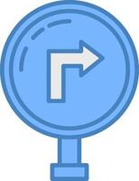 Right Turn Urban Frame Badge vector