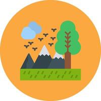 Adventure Monotone Shape Symbol vector