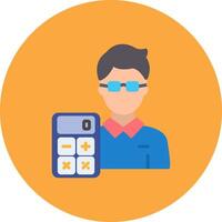 Accountant Balanced Icon Badge vector