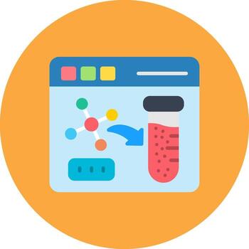 virtual laboratorio limpiar línea modelo vector