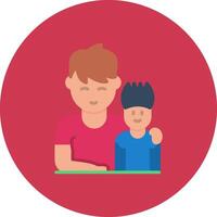 Father and Son Minimalist Design Unit vector