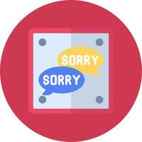 Sorry Subtle Frame Sketch vector