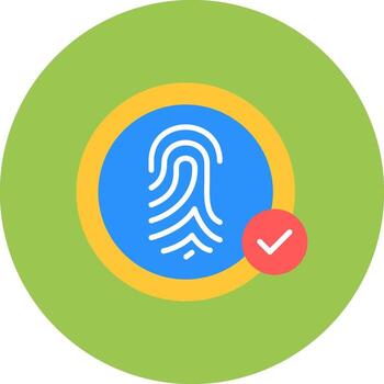 Biometric Recognition Color Stroke Element vector