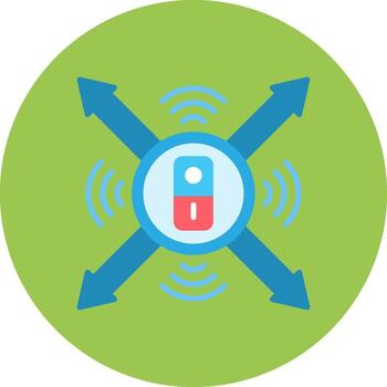 Accelerometer Sensor Smooth Badge vector