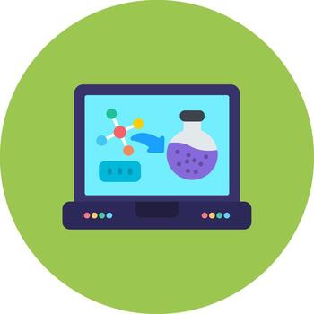 Virtual Lab Colorful UI Mark vector