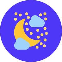 Cloudy Night Digital Visual Form vector
