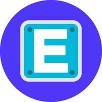 Letter E Creative UX Module vector