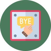 Bye Detailed Line Badge vector