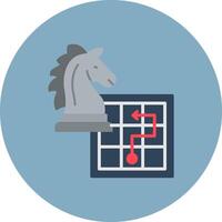 Knight Flat Badge Graphic vector