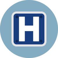 Letter H Clean Sketch vector