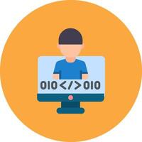 Programmer Streamlined Icon Symbol vector