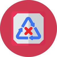 Do Not Recycle Clear Line Sketch vector