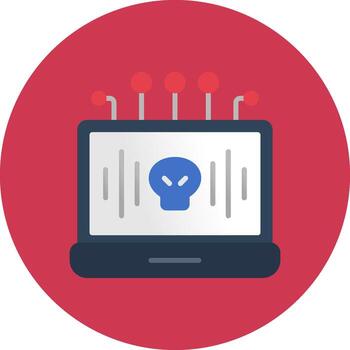 Hacker Concept Line Badge vector