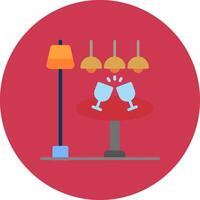 Glass Table Refined Line Symbol vector