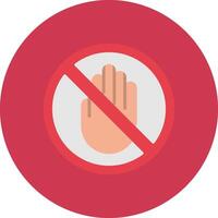 No Entry Sharp Icon Element vector