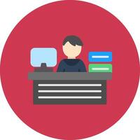 Workplace Subtle Grid Emblem vector