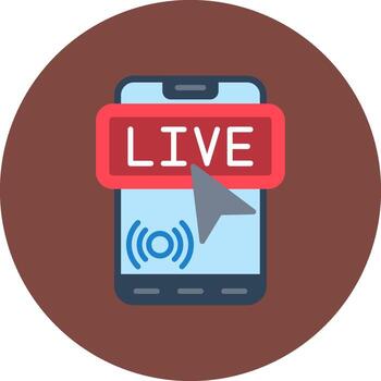 Live Flat Shape Mark vector