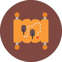 Treasure Map Bold UI Fragment vector