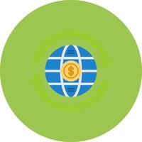 Global Economy Neon UX Object vector