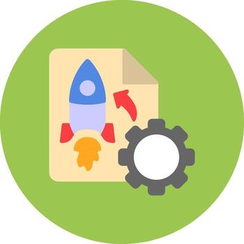 Project Launch Dynamic Badge Mark vector