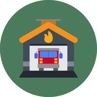 Fire Station Conceptual Web Symbol vector