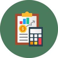 Financial Planning Artistic Frame Object vector