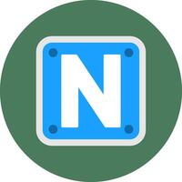 Letter N Intuitive Design Badge vector